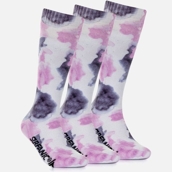 Skarpety Damskie Zimowe Narciarskie Zestaw 3 sztuk SURFANIC Pro Tech Watercolour. Białe rękawiczki damskie Surfanic, bez wzorów. Za 109.99 zł.