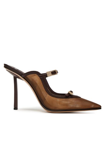 Le Silla Klapki 2297D090BXPPNEM Srebrny. Szare klapki damskie LE SILLA, bez wzorów, ze skóry, bez obcasa, bez zapięcia. Za 2,799.00 zł.