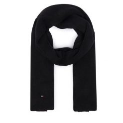 Szalik Tommy Hilfiger. Czarne szaliki damskie Tommy Hilfiger, bez wzorów. Za 289.99 zł.