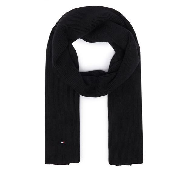Szalik Tommy Hilfiger. Czarne szaliki damskie Tommy Hilfiger, bez wzorów. Za 289.99 zł.