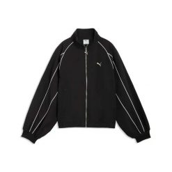 Damska bluza dresowa Puma. Czarne bluzy damskie Puma, m, bez wzorów, z dresówki, eleganckie, bez ramiączek, bez kaptura. Za 323.50 zł.