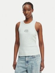 Calvin Klein Jeans Top LV047F239G Zielony jasny Slim Fit. Zielone topy damskie Calvin Klein Jeans, xs, bez wzorów, z bawełny, bez kołnierzyka, bez ramiączek. Za 209.99 zł.