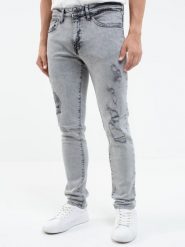Jeansy męskie z przetarciami szare Terry Carrot 991. Szare jeansy męskie BIG STAR, z denimu, klasyczne. W wyprzedaży za 229.99 zł.