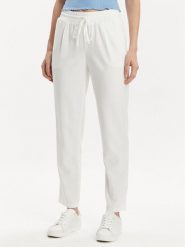 Vero Moda Spodnie materiałowe Jesmilo 10279691 Biały Regular Fit. Białe spodnie materiałowe damskie Vero Moda, bez wzorów, ze lnu. Za 109.99 zł.
