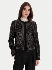 Morgan Marynarka 252-VCLIKY Czarny. Czarne marynarki i żakiety damskie Morgan, bez wzorów, z syntetyku, bez kołnierzyka, bez ramiączek. Za 549.99 zł.