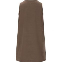 Top na ramiączkach slub dla kobiet Athlecia Mota. Brązowe topy damskie Athlecia, bez wzorów, z elastanu, sportowe, bez kołnierzyka, bez ramiączek. Za 79.90 zł.