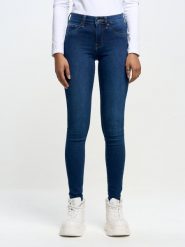 Jeansy damskie push up niebieskie Amela 359. Niebieskie jeansy damskie BIG STAR, bez wzorów, z jeansu, retro, z podwyższonym stanem. W wyprzedaży za 229.99 zł.