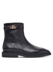 Calvin Klein Botki Square Ankle Boot Lth Mg Hdw HW0HW03186 Brązowy ciemny. Brązowe botki damskie Calvin Klein, bez wzorów, ze skóry, bez obcasa, na płaskiej podeszwie, bez zapięcia. Za 749.99 zł.