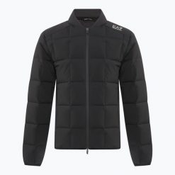 Kurtka męska EA7 Emporio Armani Golf Pro Padded. Czarne kurtki męskie EA7 Emporio Armani, m, bez wzorów, z elastanu, eleganckie, bez kołnierzyka, bez ramiączek. Za 1,129.00 zł.