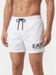 EA7 Emporio Armani Szorty kąpielowe 7M001678 AF21069 U0002 Biały Regular Fit. Białe kąpielówki męskie EA7 Emporio Armani, bez wzorów, z syntetyku. Za 299.99 zł.