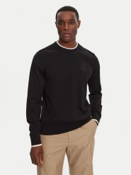 Dolce&Gabbana Sweter GXX72Z JBCE5 Czarny Regular Fit. Czarne swetry męskie Dolce&Gabbana, m, bez wzorów, z bawełny, bez kołnierzyka, bez ramiączek. Za 3,649.00 zł.
