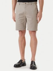 Calvin Klein Szorty materiałowe LV04LF601G Khaki Regular Fit. Brązowe szorty męskie Calvin Klein, bez wzorów, z bawełny. Za 369.99 zł.