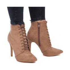 Różowe Botki Na Szpilce LB-229 Khaki. Czerwone botki damskie ButyModne, bez wzorów, bez obcasa, na szpilce, bez zapięcia. Za 69.00 zł.