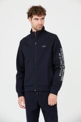 AERONAUTICA MILITARE Granatowa bluza. Niebieskie bluzy męskie Aeronautica Militare, l, bez wzorów, bez ramiączek, bez kaptura. W wyprzedaży za 579.99 zł.