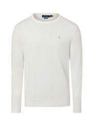 Polo Ralph Lauren Męski sweter z dzianiny Mężczyźni Bawełna (100%) biały jednolity, XL. Białe swetry męskie Polo Ralph Lauren, m, bez wzorów, z bawełny, eleganckie, bez kołnierzyka, bez ramiączek. Za 819.95 zł.