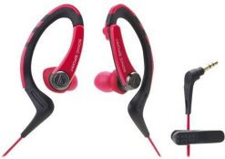 Słuchawki Audio-Technica ATH-SPORT1RD-Red. Czerwone słuchawki douszne Audio-Technica. Za 88.18 zł.