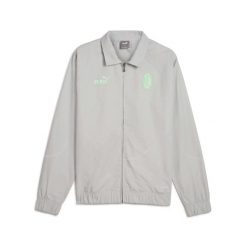 Kurtka dresowa Statement Milan AC. Szare kurtki męskie Puma, l, bez wzorów, z dresówki, eleganckie, bez kaptura. Za 302.15 zł.