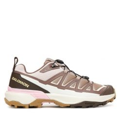 Trekkingi Salomon. Brązowe obuwie trekkingowe damskie Salomon, bez zapięcia. Za 549.99 zł.