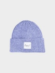 4F Czapka zimowa damska - niebieska M. Niebieskie czapki damskie 4F, na zimę, bez wzorów, z materiału, klasyczne. W wyprzedaży za 49.99 zł.