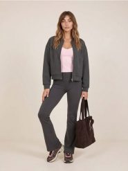 Legginsy flare z przeszyciami - szary. Szare legginsy damskie Sinsay, bez wzorów. Za 39.99 zł.