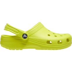 Klapki dla dorosłych Crocs Classic. Żółte klapki damskie Crocs, bez wzorów, sportowe, bez obcasa, bez zapięcia. Za 154.00 zł.