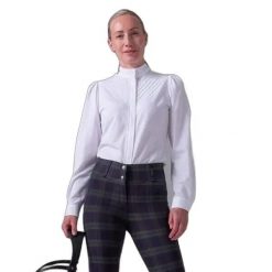 Damska koszula jeździecka z długim rękawem PS of Sweden Tindra Tuxedo. Białe koszule damskie PS OF SWEDEN, m, bez wzorów, klasyczne, bez kołnierzyka, bez ramiączek. Za 550.00 zł.