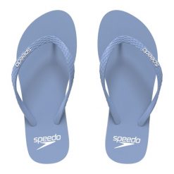 Klapki basenowe antypoślizgowe damskie Speedo Flip Flop. Niebieskie klapki damskie Speedo, bez wzorów, sportowe, bez obcasa, bez zapięcia. Za 69.99 zł.