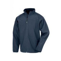 Kurtka z recyklingu Result Softshell. Niebieskie kurtki męskie RESULT, xl, bez wzorów, z materiału, bez kaptura. Za 124.45 zł.
