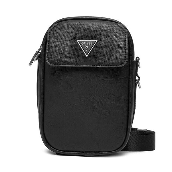 Saszetka Guess. Czarne saszetki i nerki męskie Guess, z aplikacjami. Za 199.99 zł.