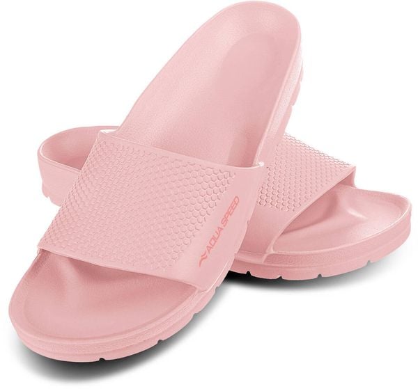 Klapki basenowe unisex Aqua Speed Oslo. Czarne klapki męskie Aqua-Speed, bez wzorów, z materiału, bez zapięcia. Za 59.90 zł.