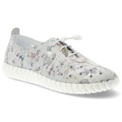 Srebrne Półbuty Artiker Modne Obuwie Damskie. Szare półbuty damskie Artiker, na lato, bez wzorów, ze skóry, eleganckie, bez obcasa, bez zapięcia. Za 219.00 zł.
