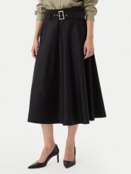 Marella Spódnica trapezowa Tappeto 2613101101 Czarny Regular Fit. Czarne spódnice damskie Marella, bez wzorów, z bawełny, trapezowe. Za 984.99 zł.