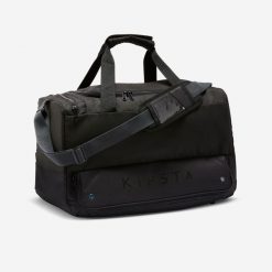 Second Life - Torba sportowa Kipsta Hardcase 45 L - Stan Doskonały. Czarne torby sportowe męskie KIPSTA, bez wzorów, z materiału, na ramię, duże. Za 75.99 zł.