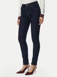 Guess Jeansy W6BAJS D2305 Granatowy Skinny Fit. Niebieskie jeansy damskie Guess, z aplikacjami, z jeansu. Za 524.99 zł.