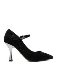 Nine West Szpilki CEO-LP90858-296 Czarny. Czarne szpilki damskie Nine West, bez wzorów, z materiału, bez obcasa, na szpilce, bez zapięcia. Za 249.99 zł.