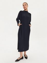 Max Mara Leisure Sukienka codzienna Faraone 2426626067 Granatowy Relaxed Fit. Niebieskie sukienki damskie Max Mara Leisure, na co dzień, s, bez wzorów, z syntetyku, bez kołnierzyka, bez ramiączek, proste. Za 969.99 zł.