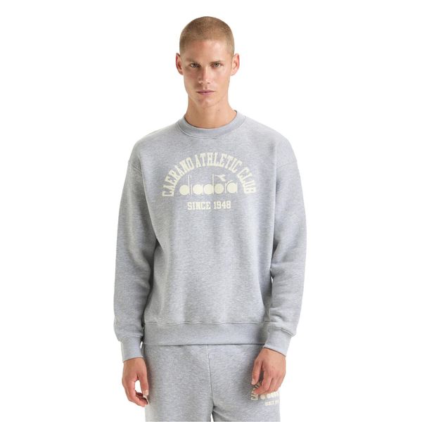 Bluza DIADORA SWEATSHIRT CREW 1948 ATHL. CLUB. Szare bluzy damskie Diadora, m, bez wzorów, z bawełny, sportowe, bez ramiączek, bez kaptura. Za 109.99 zł.