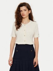 Tommy Hilfiger Kardigan WW0WW43958 Écru Regular Fit. Kardigany damskie Tommy Hilfiger, xs, bez wzorów, z wełny, bez kołnierzyka. Za 399.99 zł.