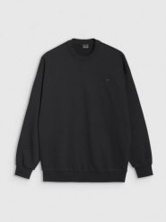4F Bluza dresowa nierozpinana bez kaptura uniseks - czarna M. Czarne bluzy damskie 4F, m, bez wzorów, z bawełny, klasyczne, bez ramiączek, bez kaptura. W wyprzedaży za 69.99 zł.