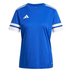 Koszulka damska adidas Squadra 25 Jersey niebieska JI9988 ROZMIAR 2XL. Białe bluzki damskie Adidas, xl, bez wzorów, z jersey, sportowe, bez kołnierzyka, bez ramiączek. Za 68.00 zł.
