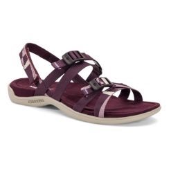 Sandały damskie Merrell District 3 Backstrap Web. Czerwone sandały damskie Merrell, bez wzorów, bez obcasa, bez zapięcia. Za 259.99 zł.