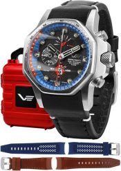 Zegarek męski Vostok Europe YM86-640A696BL czarny. Czarne zegarki męskie Vostok Europe, bez wzorów. Za 7,095.50 zł.