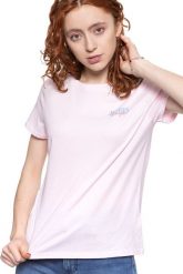 WRANGLER T SHIRT DAMSKI REGULAR TEE CRADLE PINK W7N4GHXBJ 112131976. Różowe t-shirty damskie Wrangler, s, bez wzorów, bez kołnierzyka, bez ramiączek. Za 69.99 zł.