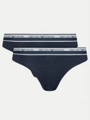 Emporio Armani Underwear Komplet fig brazylijskich 163334 4R227 00135 Granatowy. Niebieskie majtki damskie Emporio Armani Underwear, z bawełny. Za 159.99 zł.