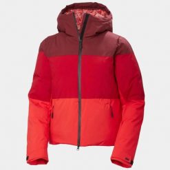 Damska kurtka narciarska Helly Hansen Nora. Czerwone kurtki sportowe damskie Helly Hansen, na zimę, s, bez wzorów, z poliesteru, bez ramiączek, bez kaptura, narciarskie, primaloft. Za 1,141.10 zł.