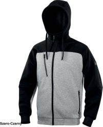 Delta Plus - bluza molton 65% poliester 35% bawełna 320 g/m 5 kieszeni mankiety dół ściągacz kaptur regulacja sznurek szaro-czarny S. Czarne bluzy męskie DELTA PLUS, m, bez wzorów, z bawełny, bez ramiączek, bez kaptura. Za 158.01 zł.