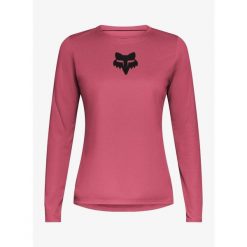 Bluza rowerowa damska Fox Ranger LS Jersey Fox Head. Czerwone bluzy damskie FOX, bez wzorów, z jersey, sportowe, bez ramiączek, bez kaptura. Za 247.49 zł.