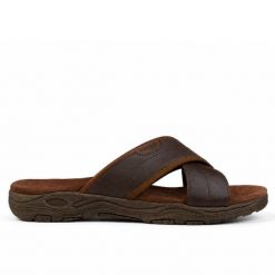 Klapki męskie Wrangler TRIPP SLIDER MEN LOW. Brązowe klapki męskie Wrangler, bez wzorów, z materiału, bez zapięcia. Za 159.00 zł.