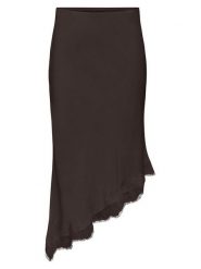 ONLY Spódnica midi Faraya 15380116 Brązowy ciemny Slim Fit. Brązowe spódnice damskie ONLY, m, bez wzorów, z syntetyku, midi. Za 149.99 zł.