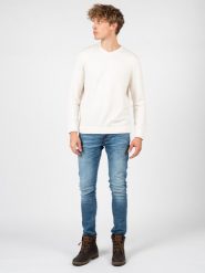 Guess Sweter | M2RR12Z2QA1 | Mężczyzna | Biały. Białe swetry męskie Guess, m, z aplikacjami, z dzianiny, bez kołnierzyka, bez ramiączek. W wyprzedaży za 209.00 zł.